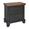 Bear Creek Rustic Nightstand with Two Drawers, Brown
