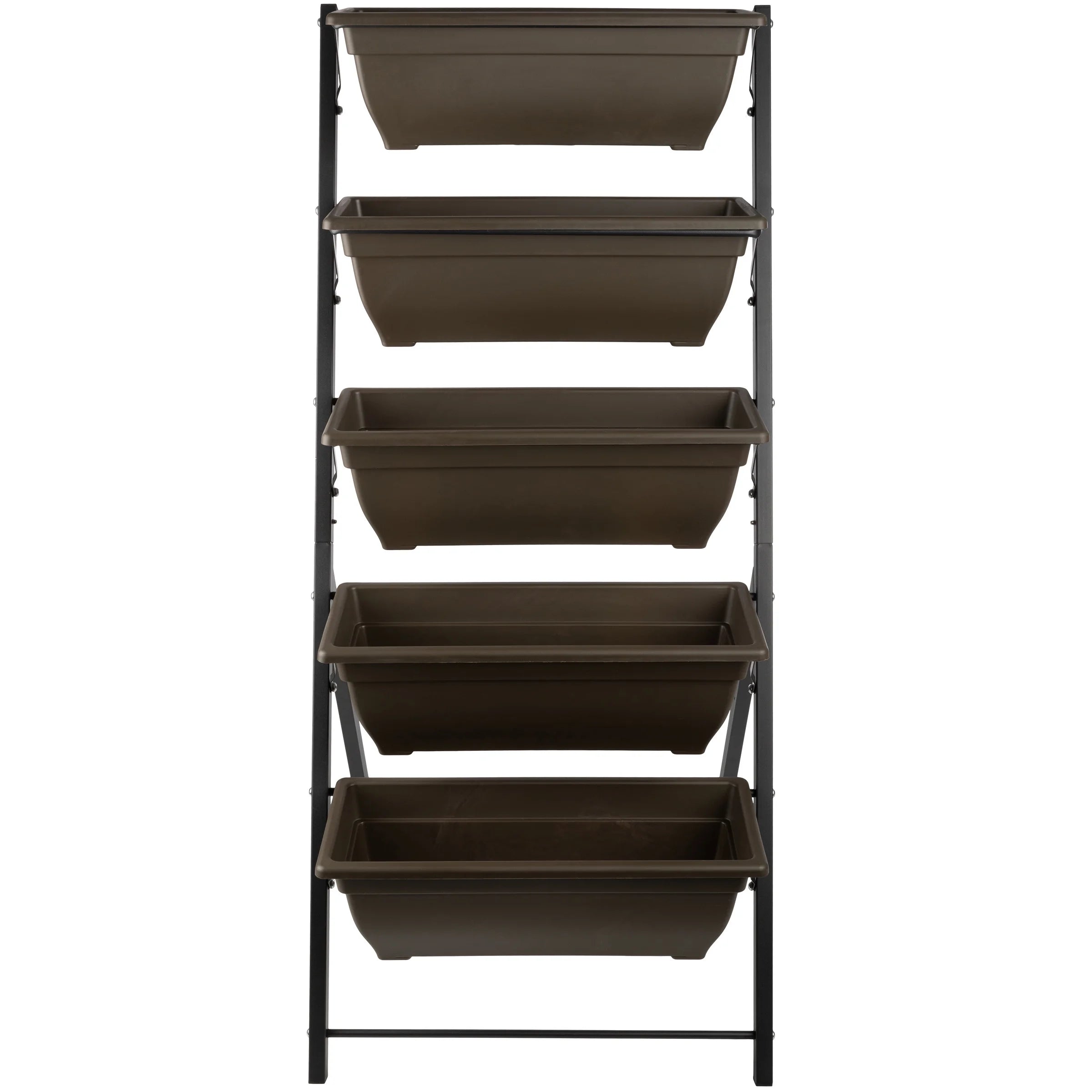 5 Tier Vertical Planter Raised Garden Beds, Brown