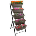 5 Tier Vertical Planter Raised Garden Beds, Brown