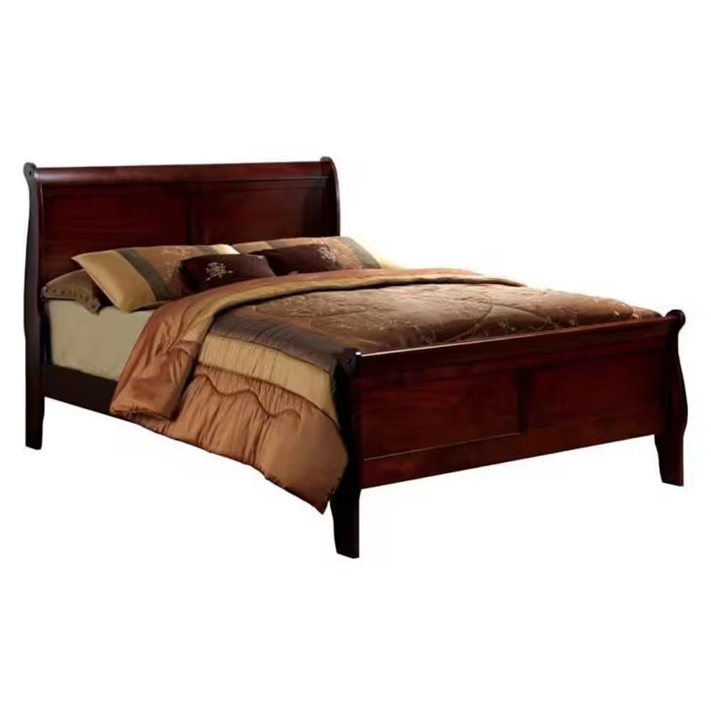 Louis Philippe III Full Bed in Cherry Finish