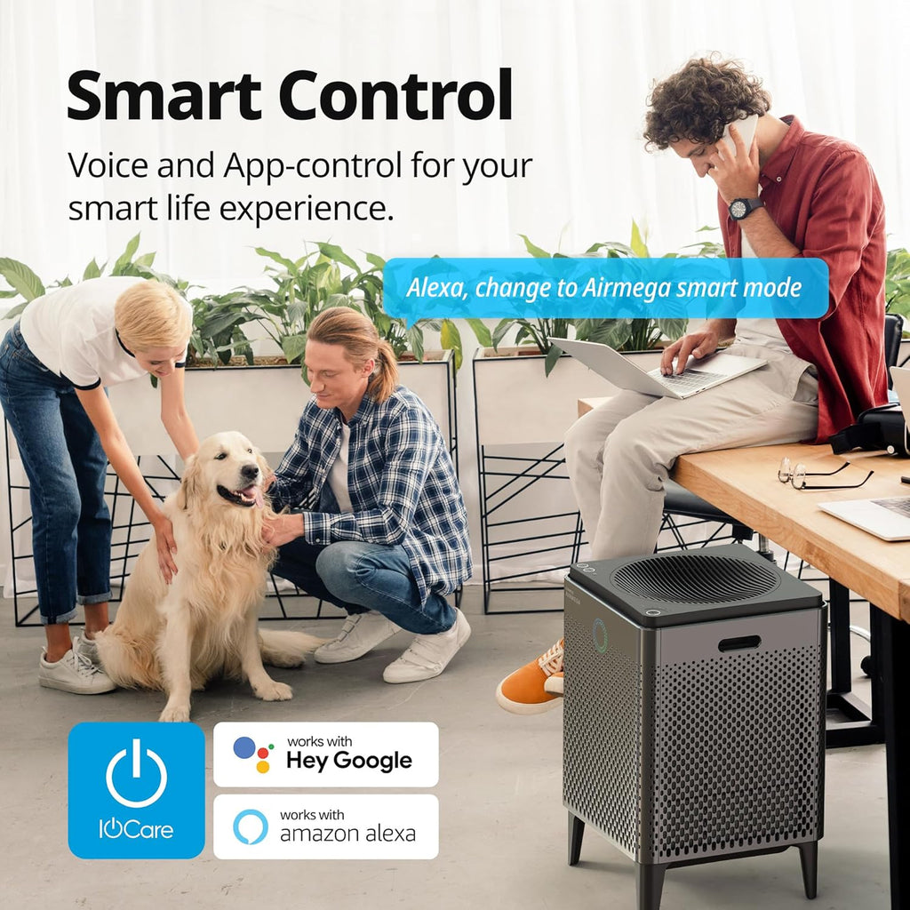 Transform Your Home's Air Quality with the Airmega 400S Graphite HEPA Air Purifier – Perfect for Large Spaces up to 3,120 Sq. Ft. with Smart Technology and 5-Year Warranty!