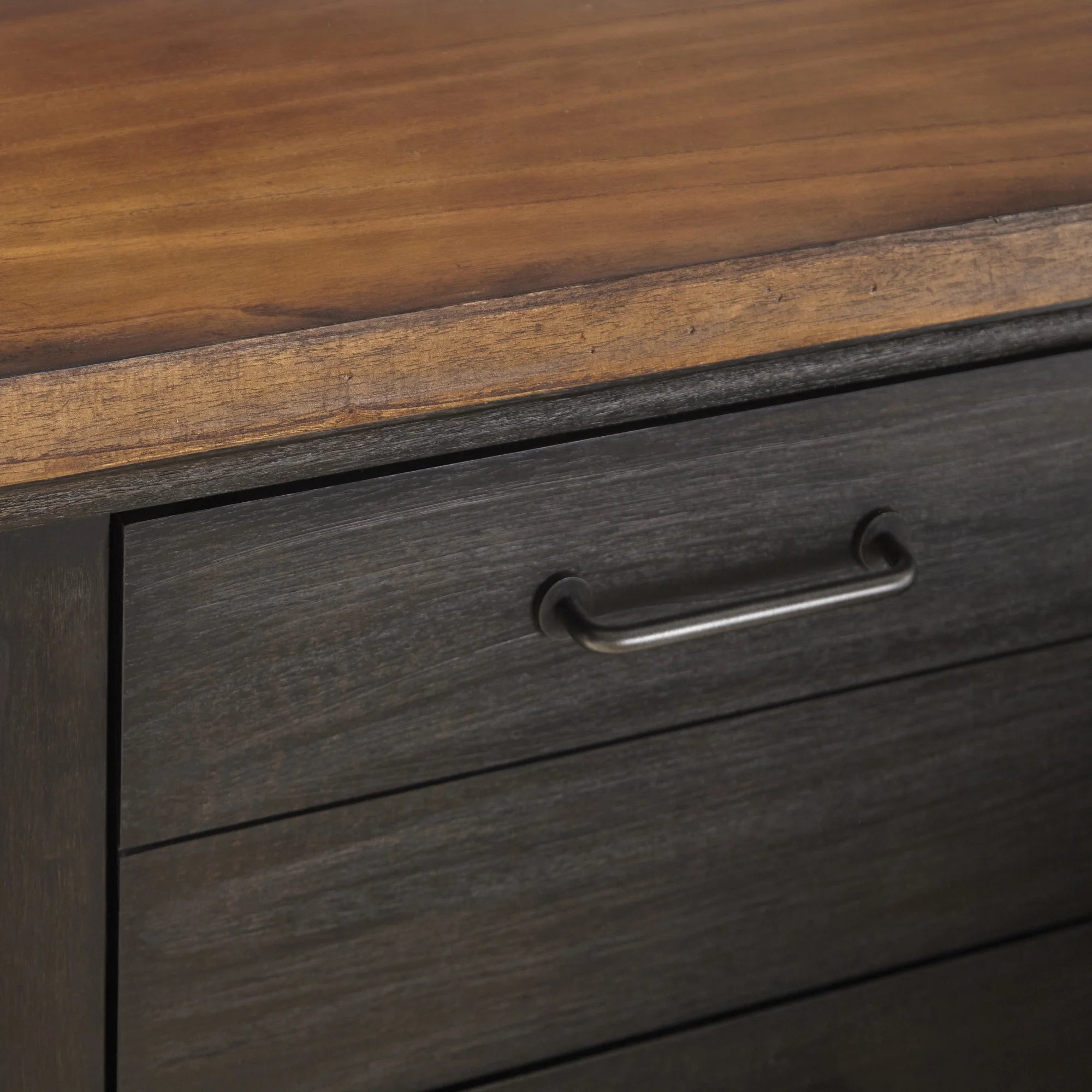 Bear Creek Rustic Nightstand with Two Drawers, Brown