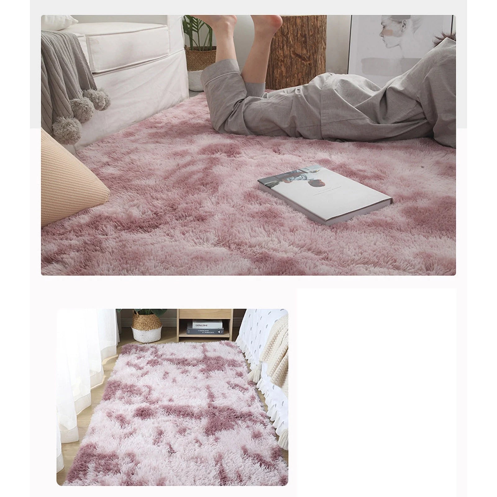 Super Soft Household Area Rugs Home Plush Carpet Decor Floor Mat Keep Warm Cozy Carpet for Bedroom Living Room,31.49X62.99Inch