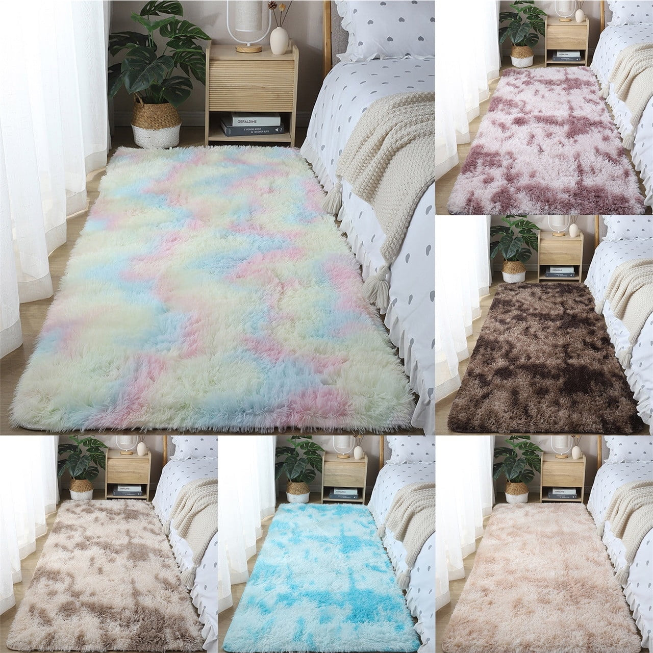 Super Soft Household Area Rugs Home Plush Carpet Decor Floor Mat Keep Warm Cozy Carpet for Bedroom Living Room,31.49X62.99Inch
