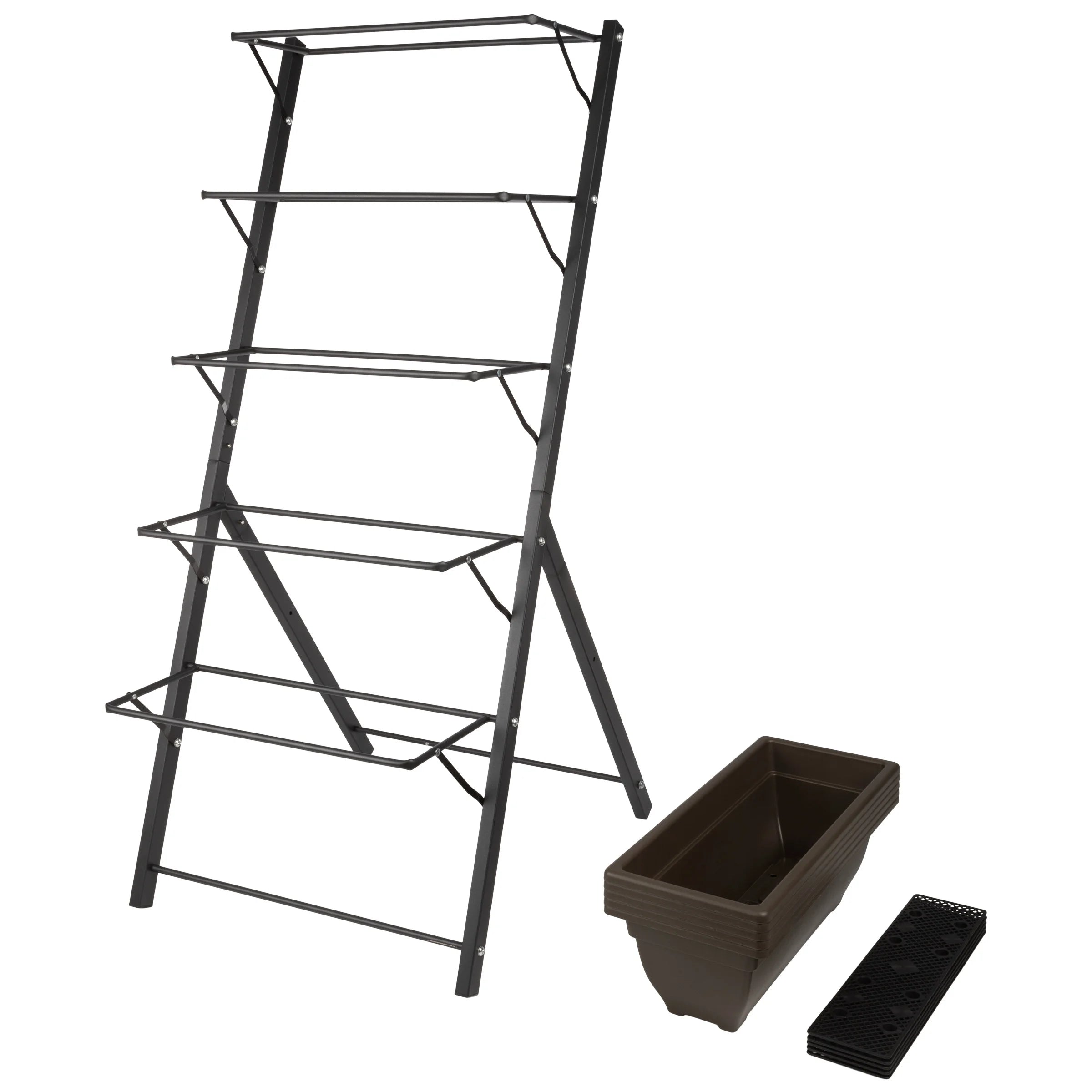 5 Tier Vertical Planter Raised Garden Beds, Brown